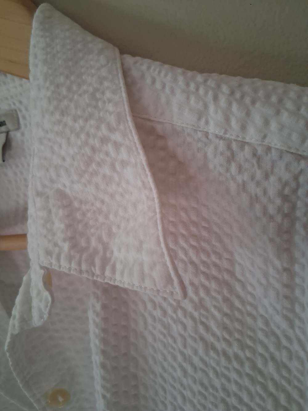 L.L. Bean White Textured Skirt